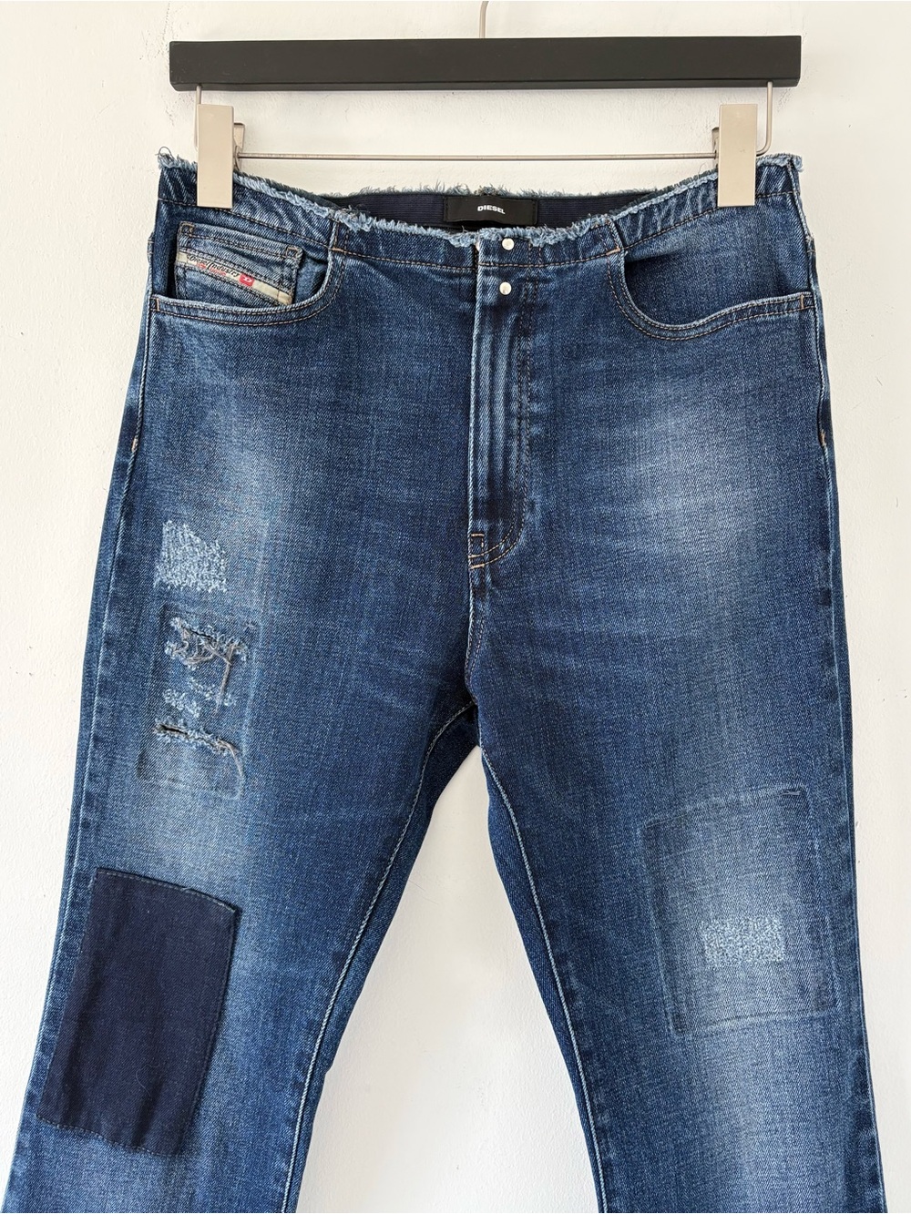 Diesel De-Doras Patchwork Bootcut Jeans - Picture 3 of 8